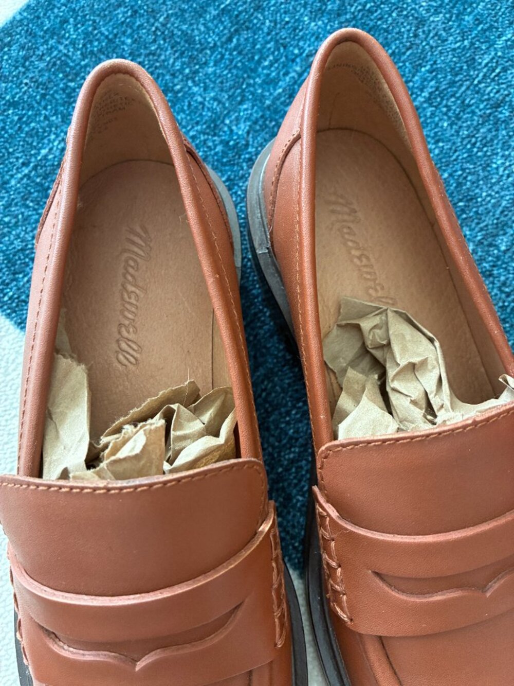$158 Madewell The Vernon Leather Penny Loafers – Dried Maple 6.5 - Picture 5 of 8